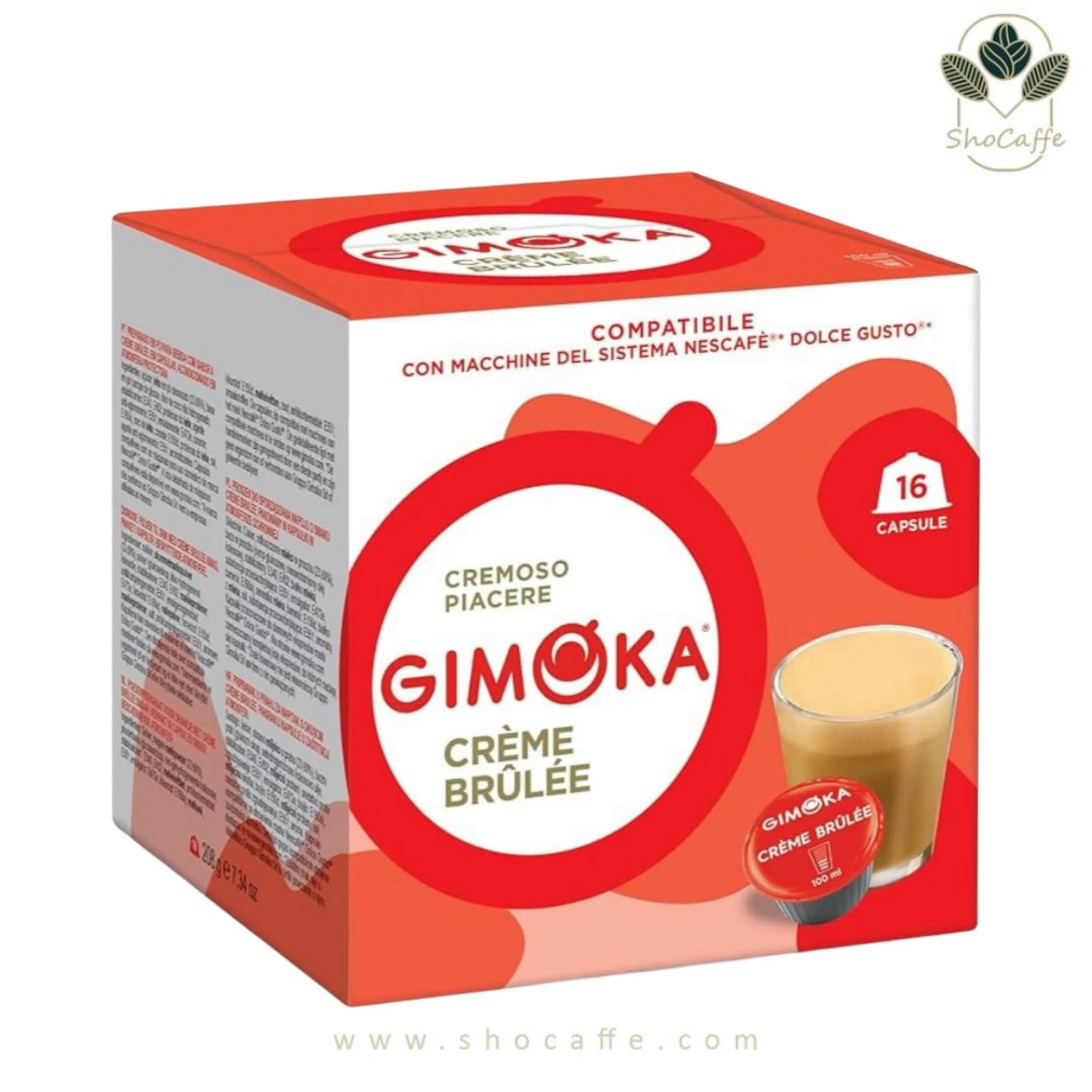 کپسول قهوه دولچه گوستو جیموکا مدل کرم بروله Gimoka Creme Brulee